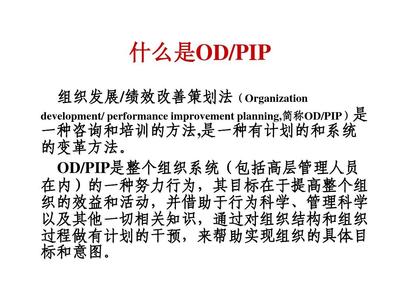 組織發展與績效改善策劃方案